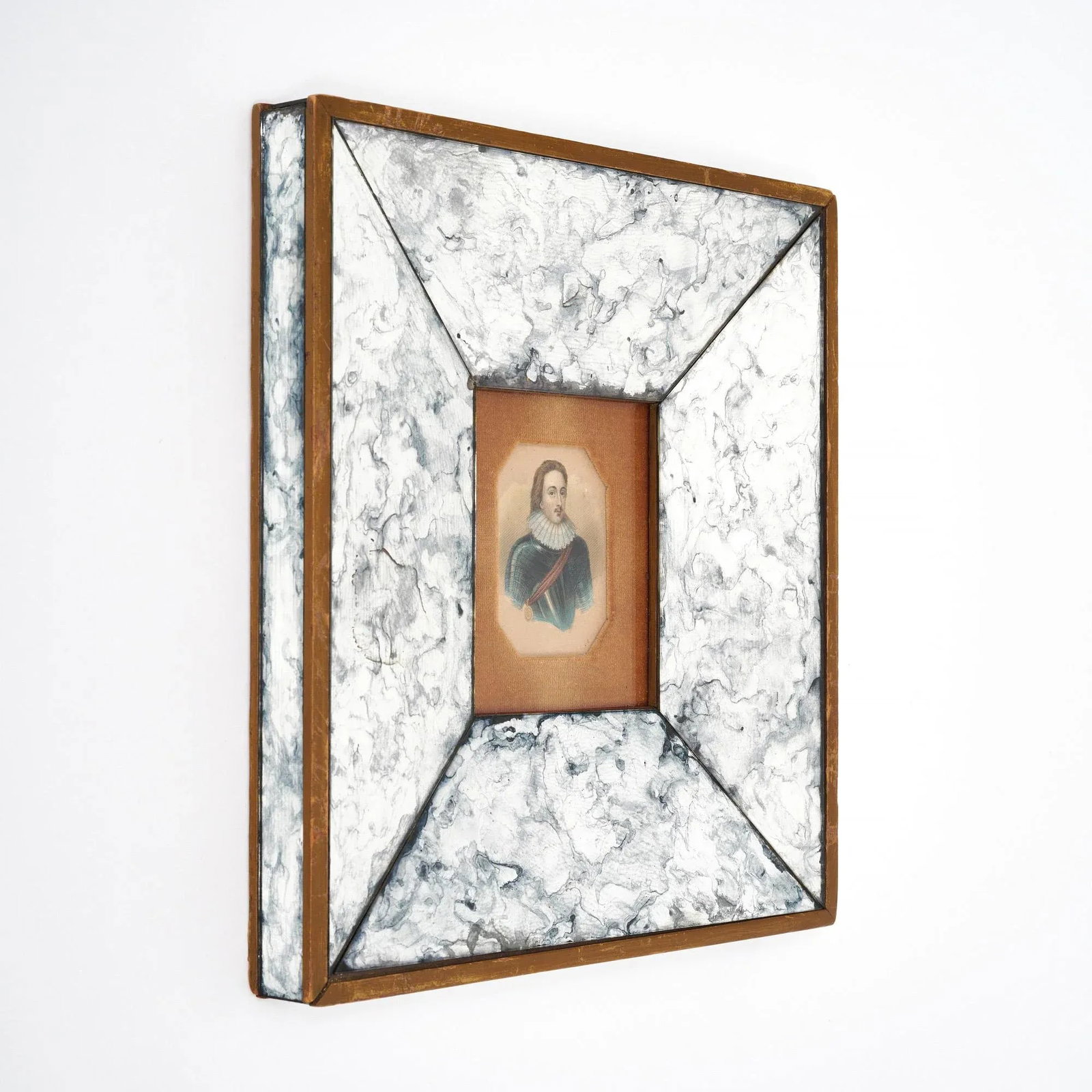 Set of Mid-Century French Paintings and Mirrored Frames - 6