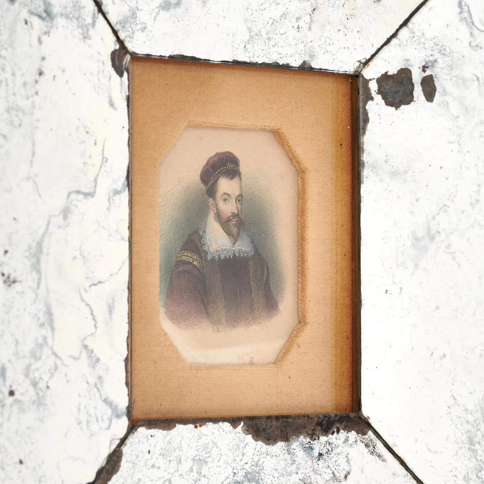 Set of Mid-Century French Paintings and Mirrored Frames - 7