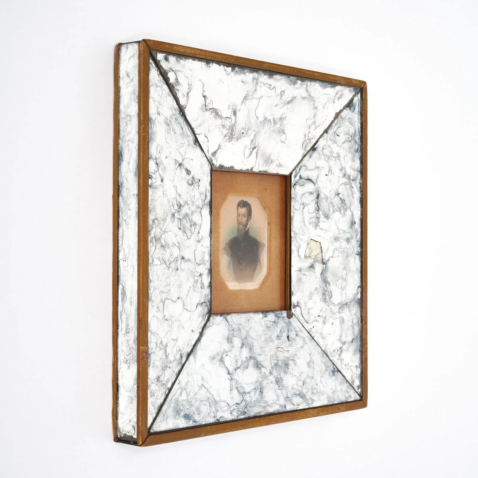 Set of Mid-Century French Paintings and Mirrored Frames - 9