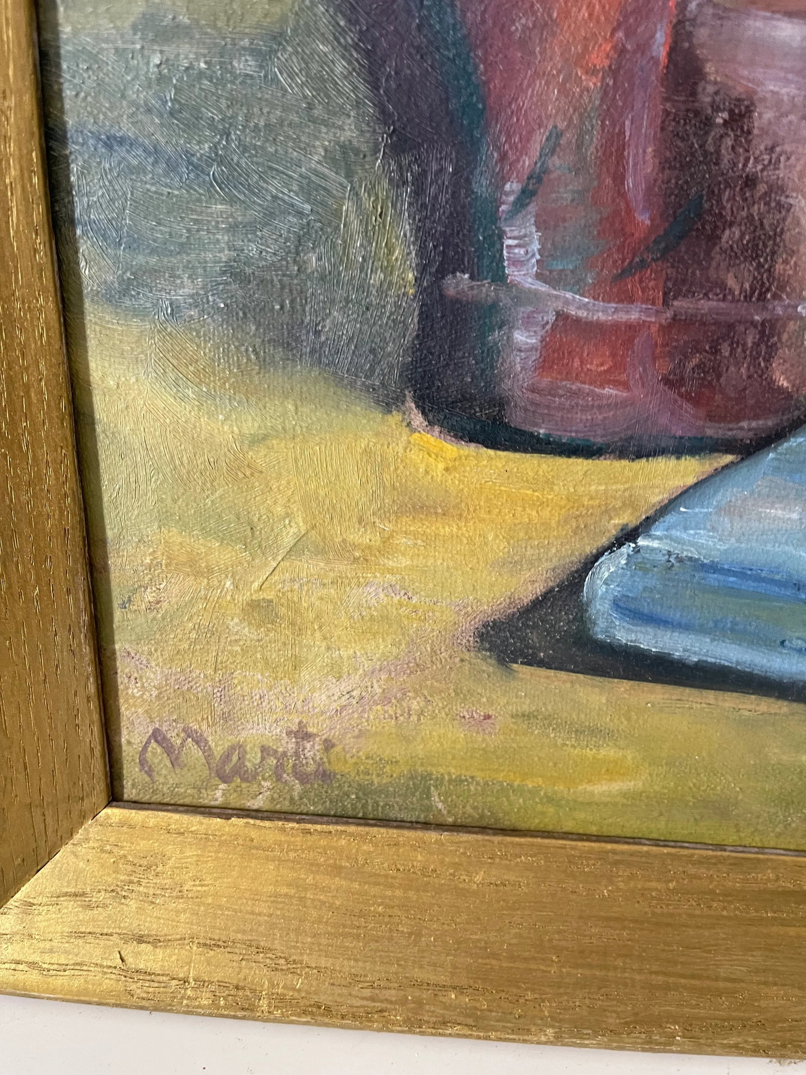 1980s Original oOil on Canvas Bouquet of Lilacs Painting - 5