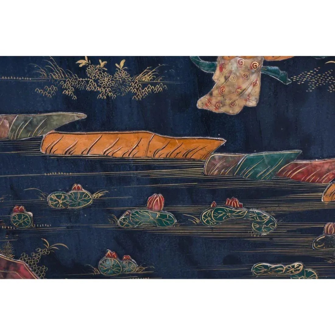 Framed Chinoiserie Panel With Stone Inlay - 3