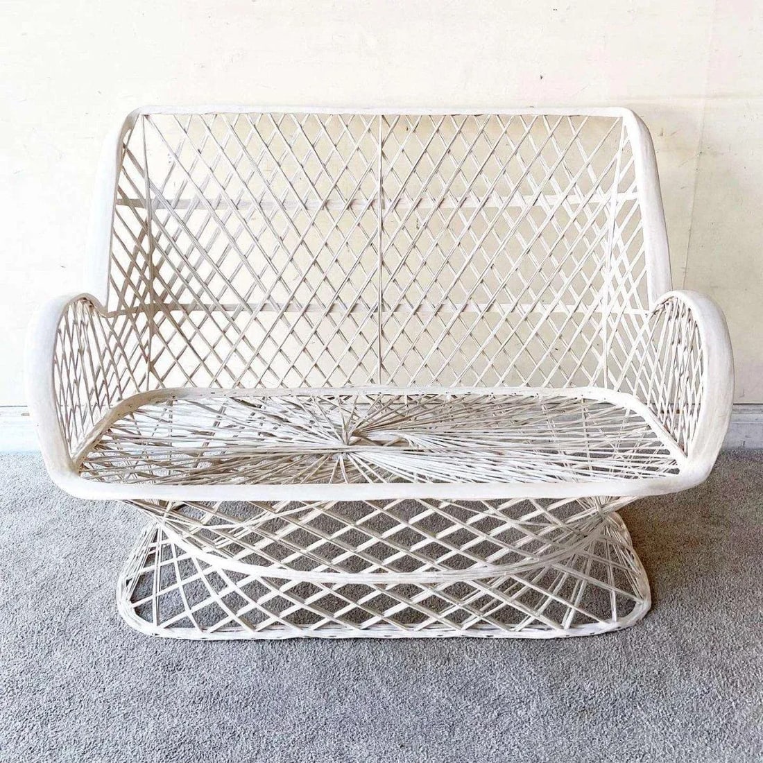Mid Century Modern Spun Fiberglass Loveseat - 8