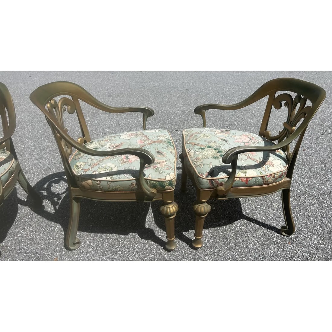 Mid-Century Hollywood Regency Style of Dorothy Draper Dining Table & 4 Chairs - 10