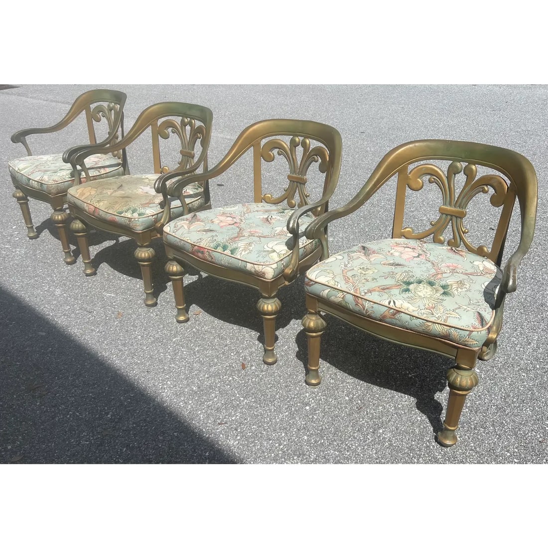 Mid-Century Hollywood Regency Style of Dorothy Draper Dining Table & 4 Chairs - 12