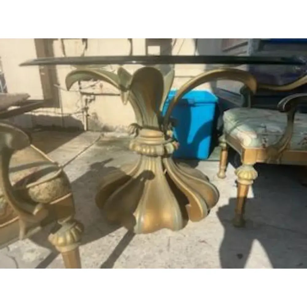 Mid-Century Hollywood Regency Style of Dorothy Draper Dining Table & 4 Chairs - 4