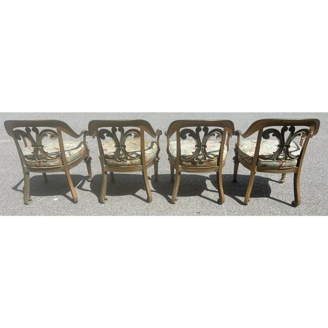 Mid-Century Hollywood Regency Style of Dorothy Draper Dining Table & 4 Chairs - 6
