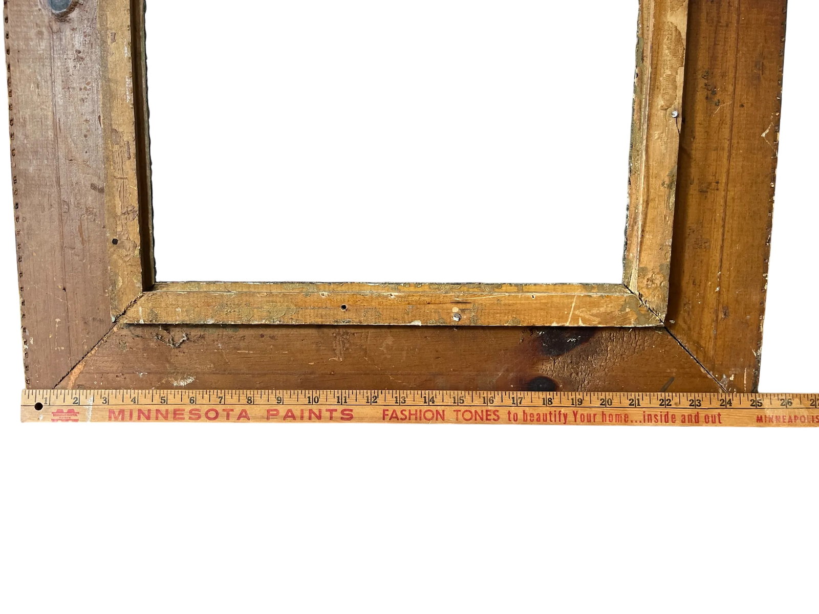 Large 19th Century Antique Gesso and Gilt Wood Frame With Ornate Swirl and Floral Relief - 9