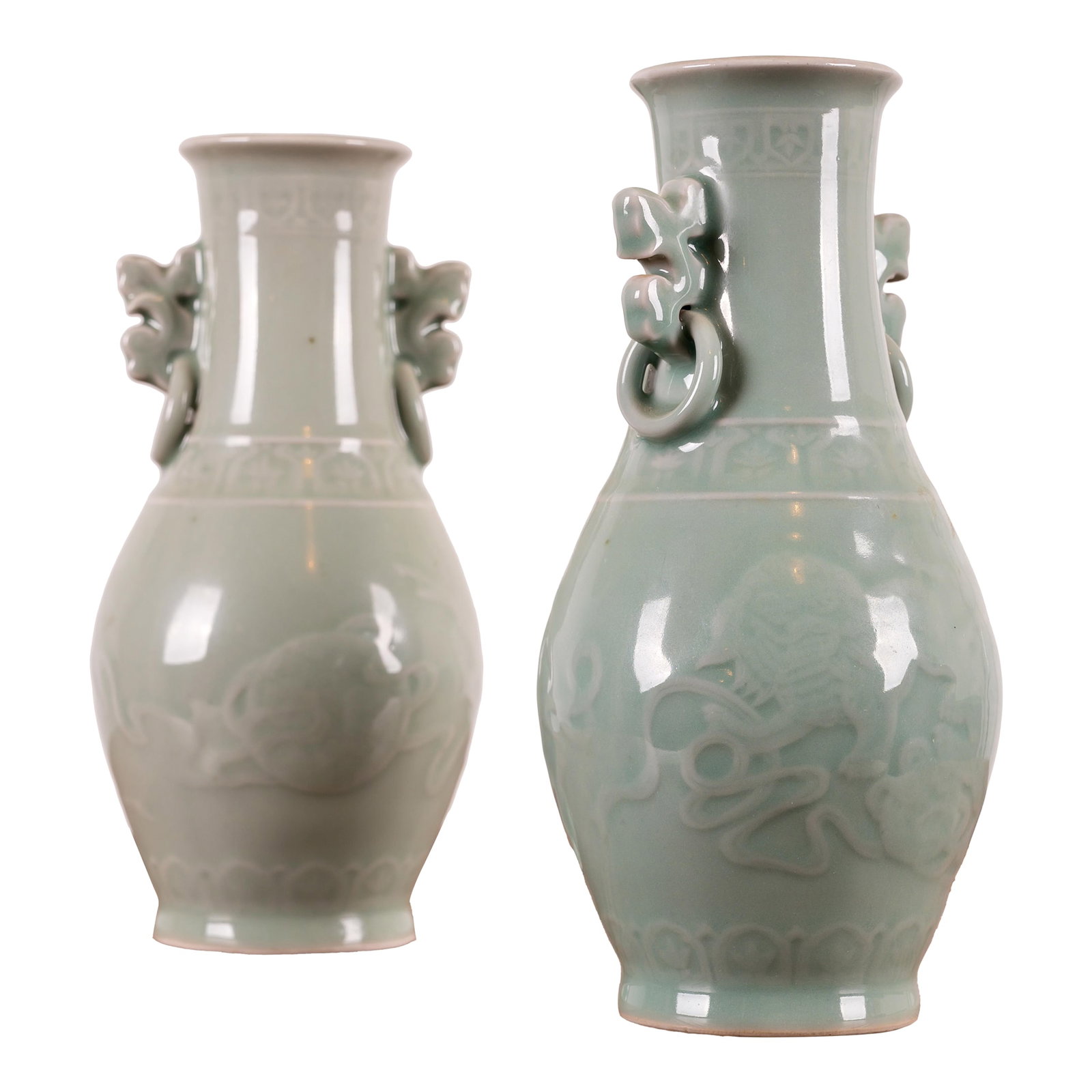 A Pair of Chinese Celadon Vases (1 of 8)
