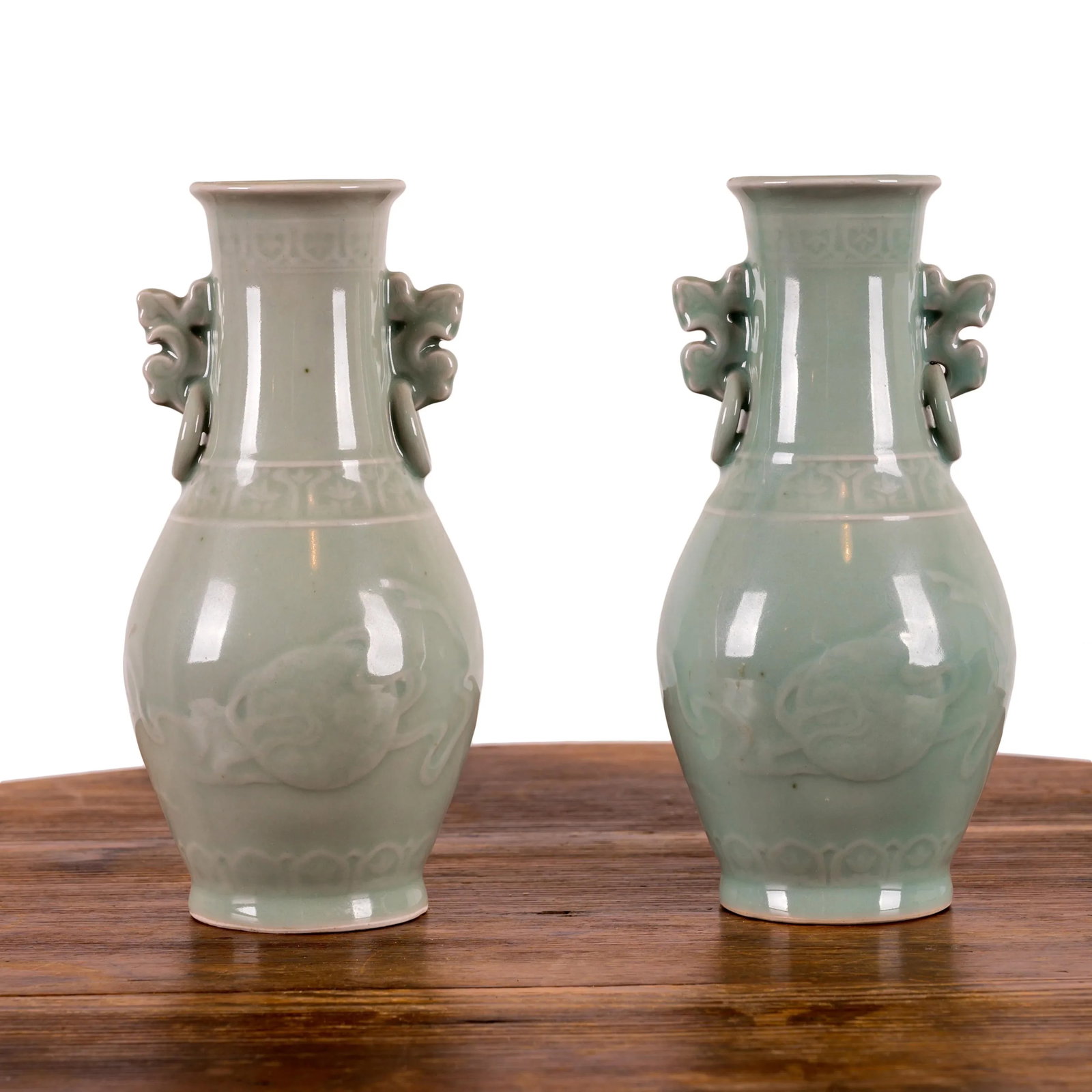 A Pair of Chinese Celadon Vases - 2
