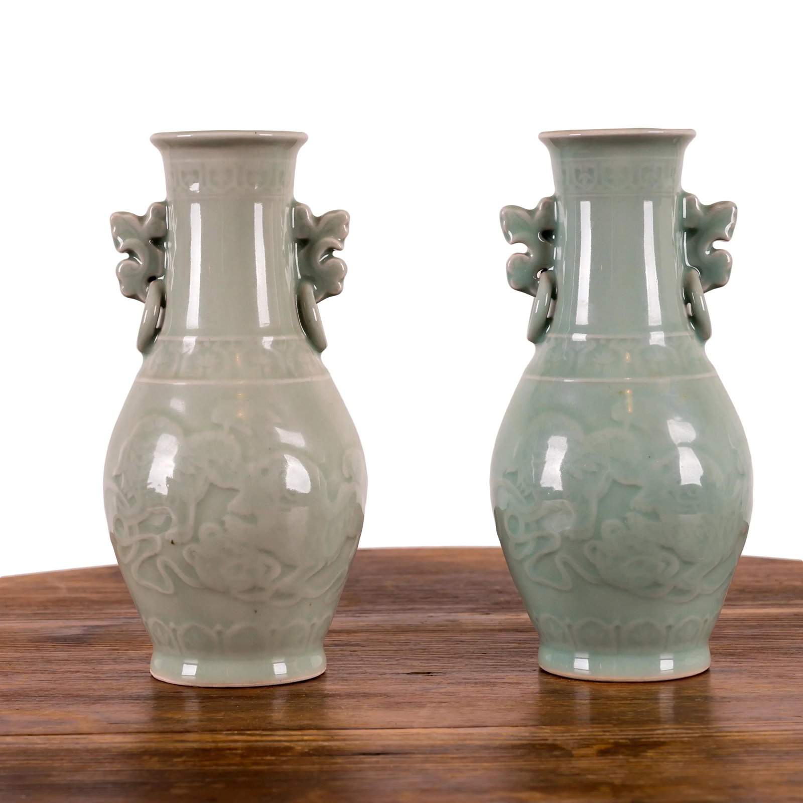A Pair of Chinese Celadon Vases - 3