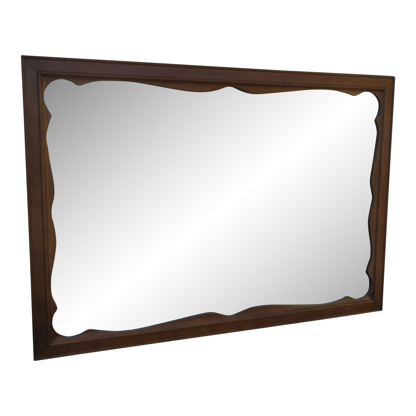 Ethan Allen Baumritter Large Wall Bathroom Vanity Mirror 5834: This beautiful Large Mirror is made out of wood, solid maple, and mirror. This Mirror is a wonderful example of a Traditional design, with a lovely silhouette and a gorgeous maple finish to the wood.