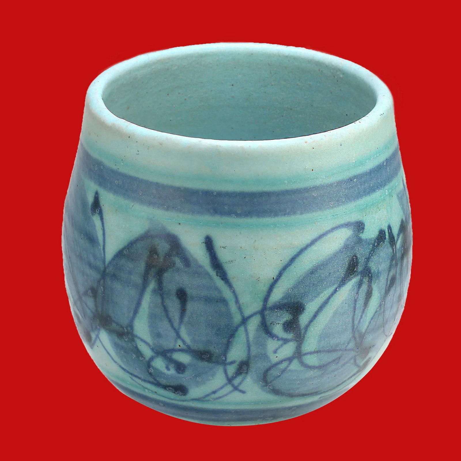 Mid 20th Century Jt Abernathy Blue Glaze Bowl - 2