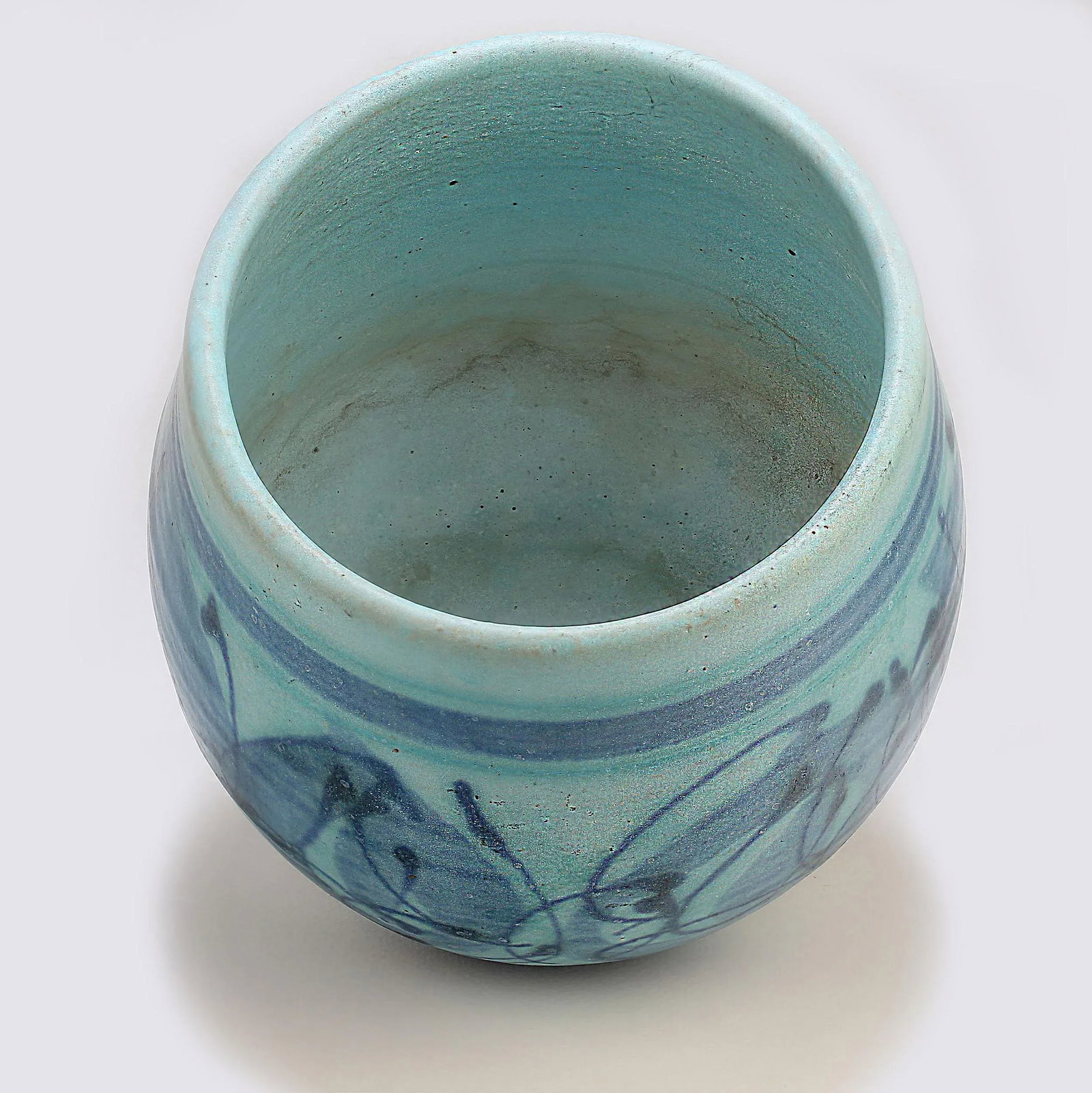 Mid 20th Century Jt Abernathy Blue Glaze Bowl - 3