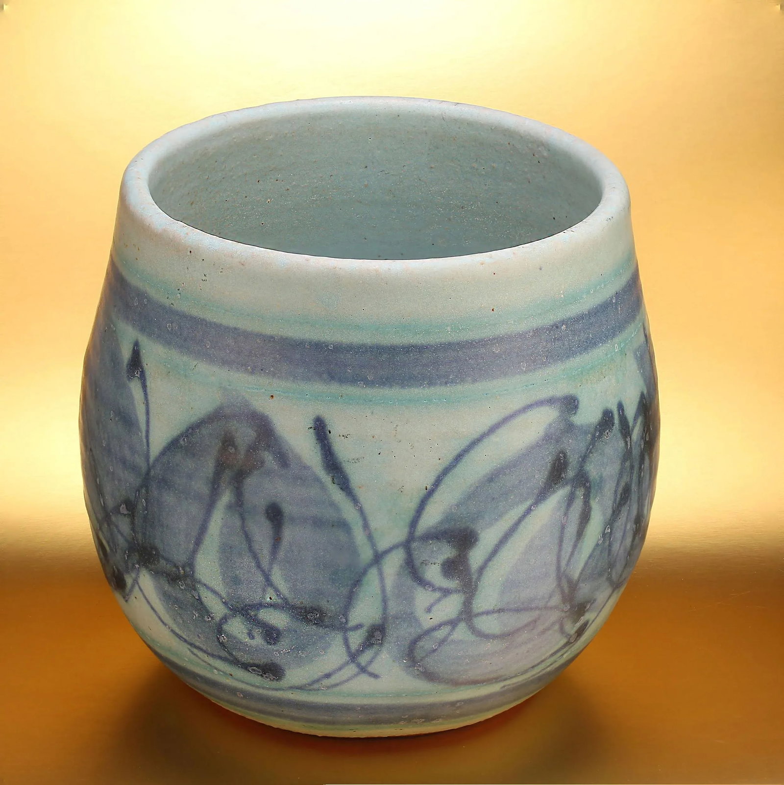 Mid 20th Century Jt Abernathy Blue Glaze Bowl - 4