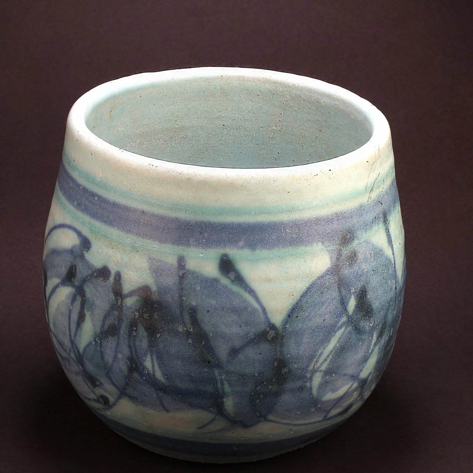 Mid 20th Century Jt Abernathy Blue Glaze Bowl - 5