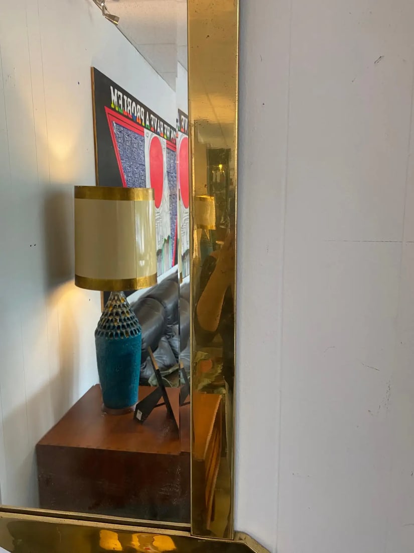 Mid-Century Mastercraft Brass Hanging Mirror - 5