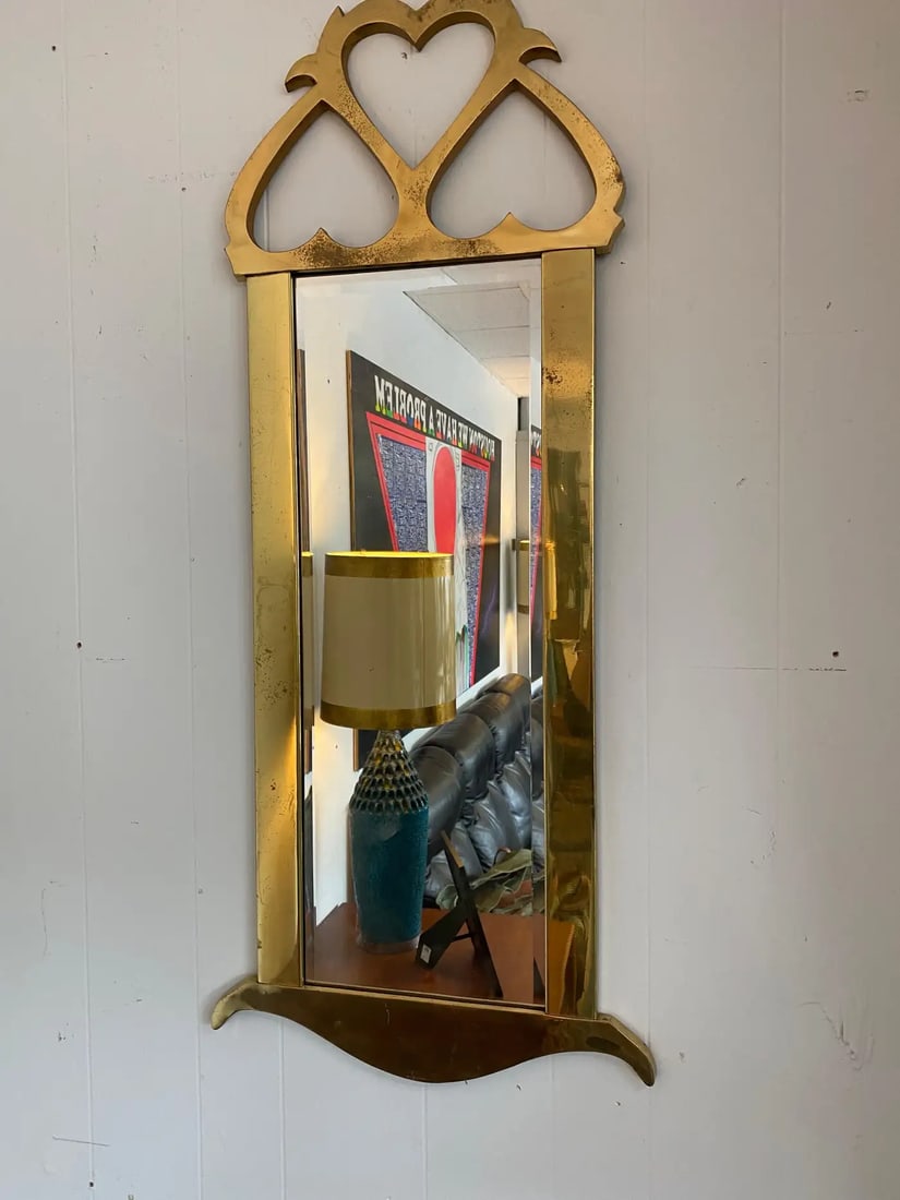 Mid-Century Mastercraft Brass Hanging Mirror - 6