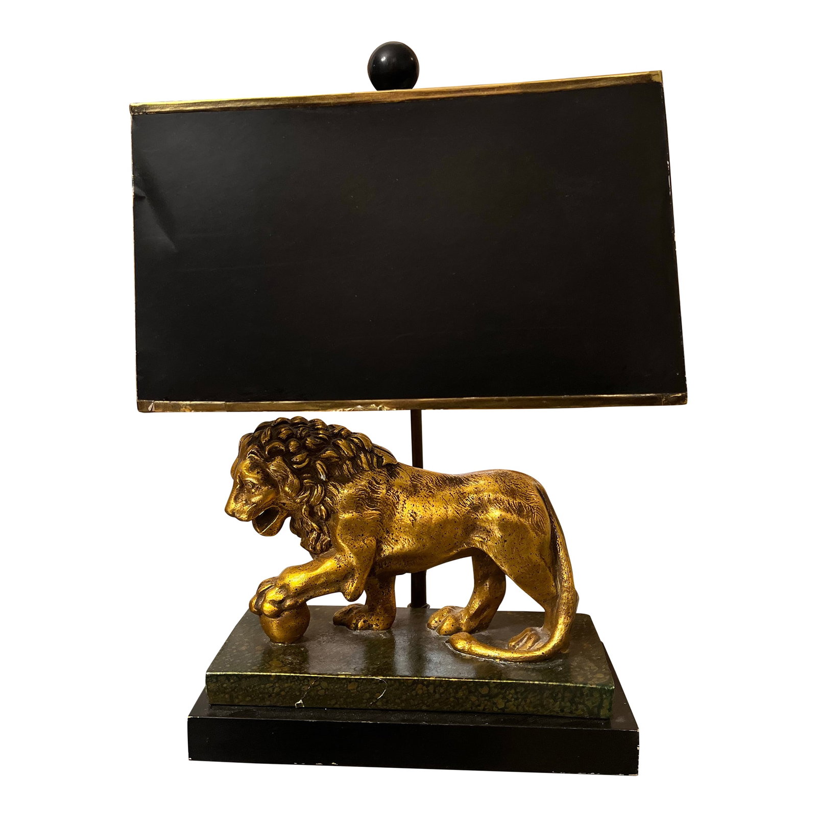 Mid-Century Lion Lamp With Shade: Up for consideration is a beautiful mi-century lion lamp. This would look lovely in your home and it is a great find for the interior design enthusiast. Please check out my other listings! Condition: