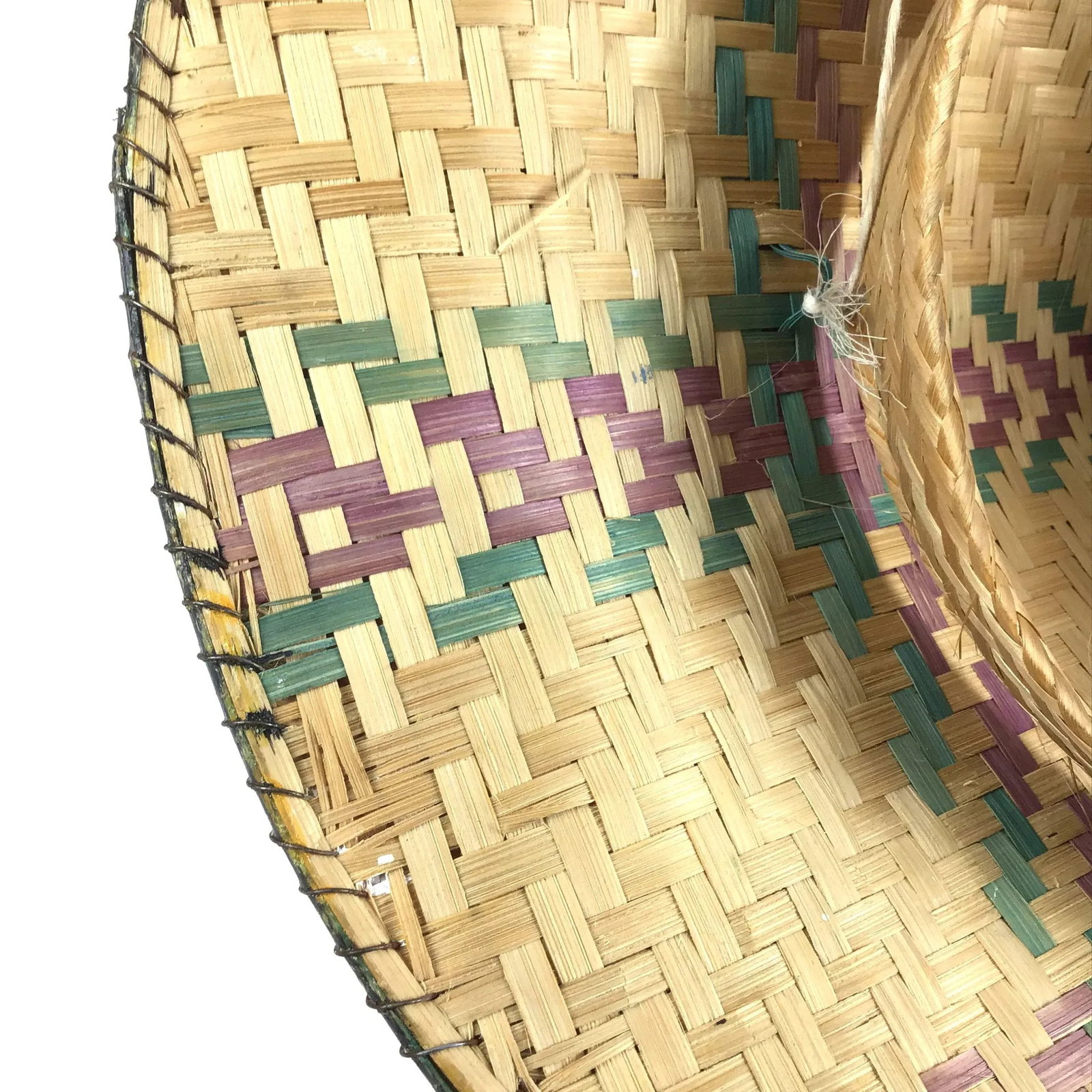 Authentic East Asian Farmer Rattan Hat - 11
