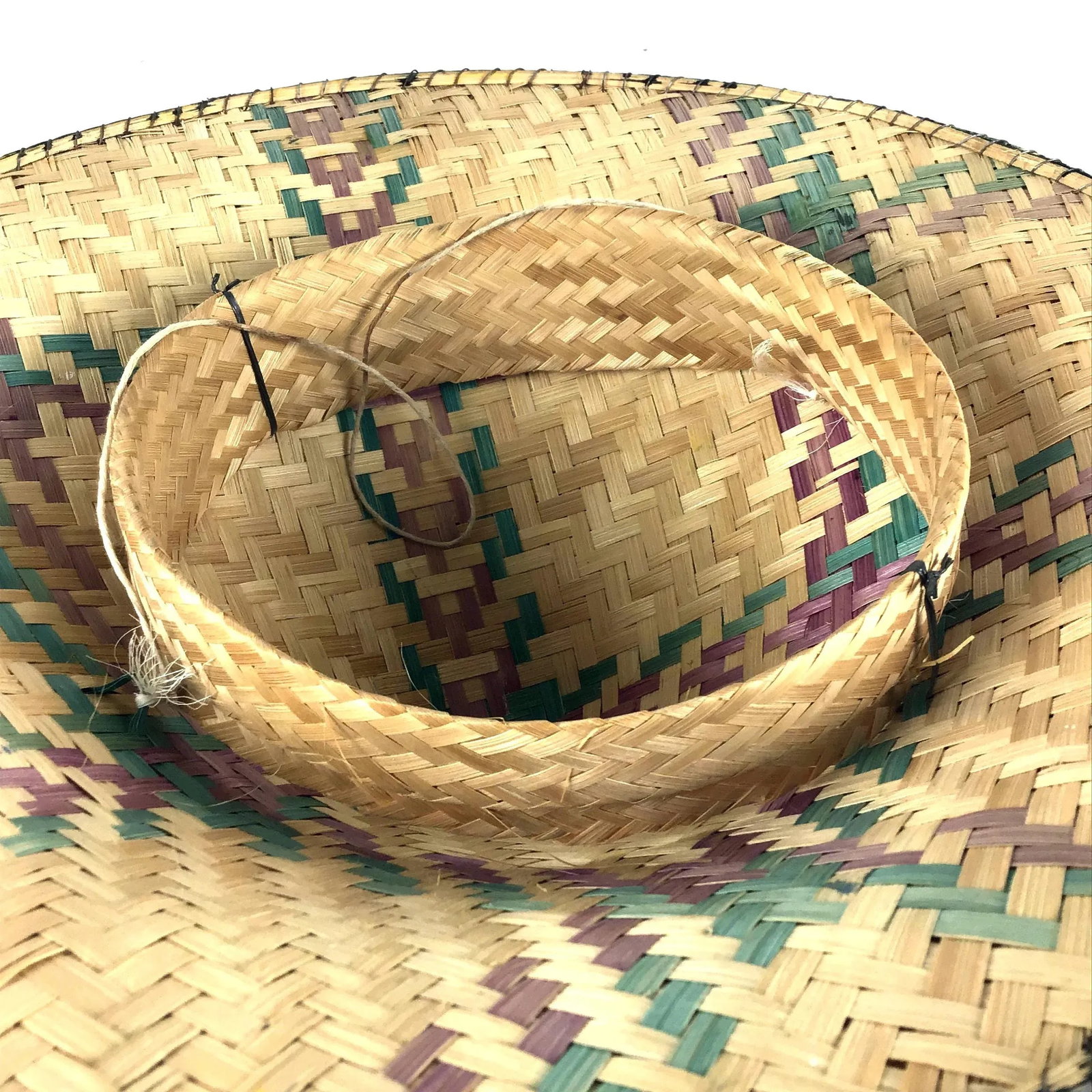 Authentic East Asian Farmer Rattan Hat - 12