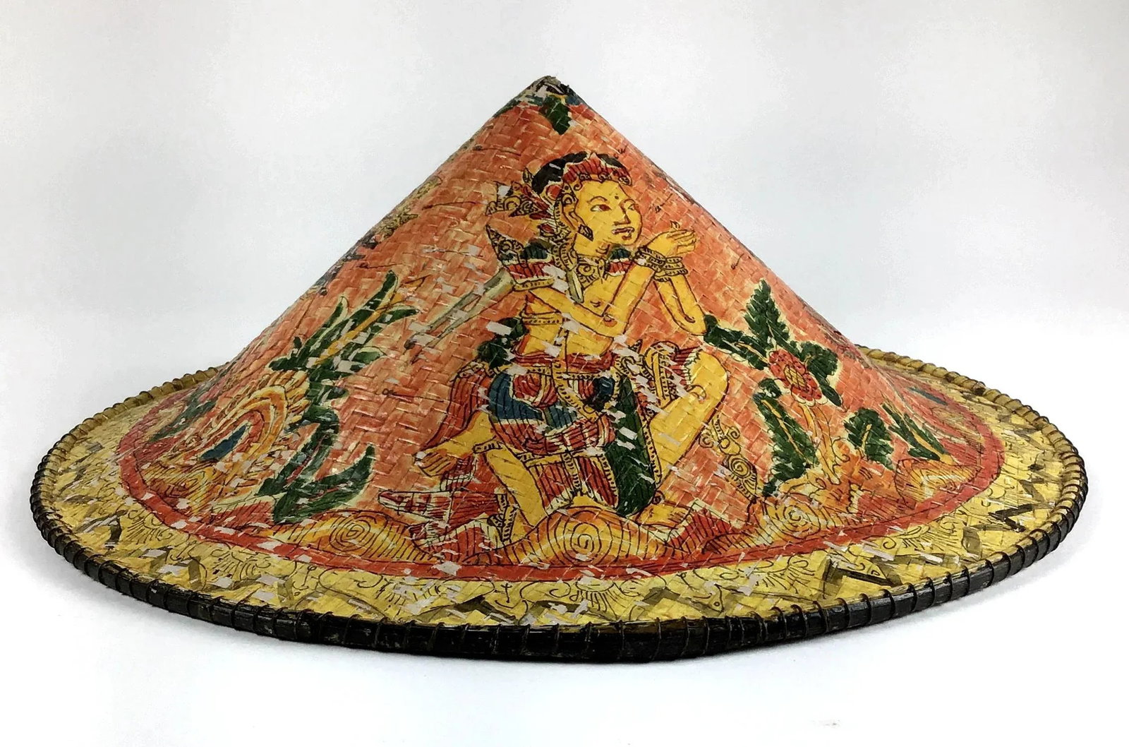 Authentic East Asian Farmer Rattan Hat - 3