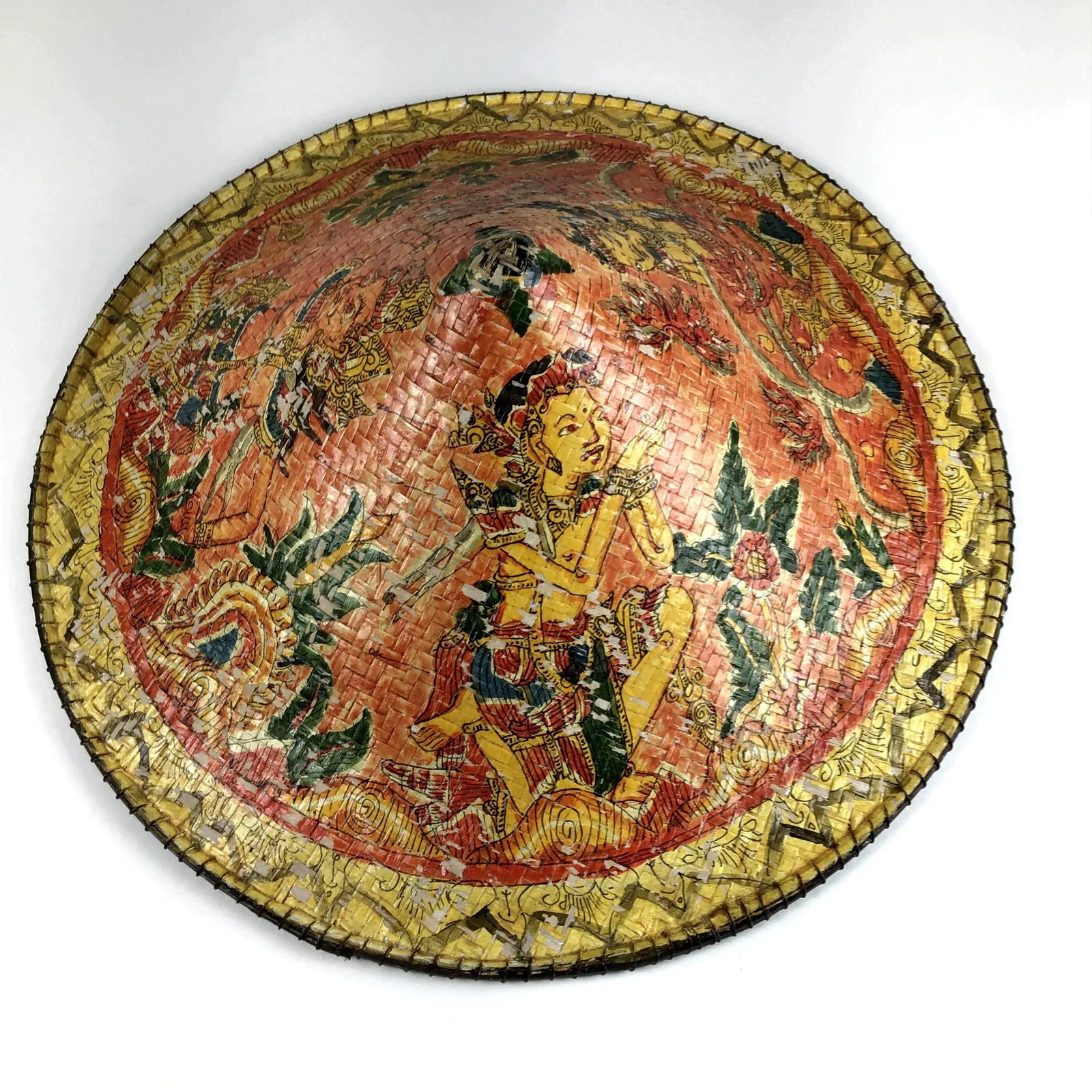 Authentic East Asian Farmer Rattan Hat - 4