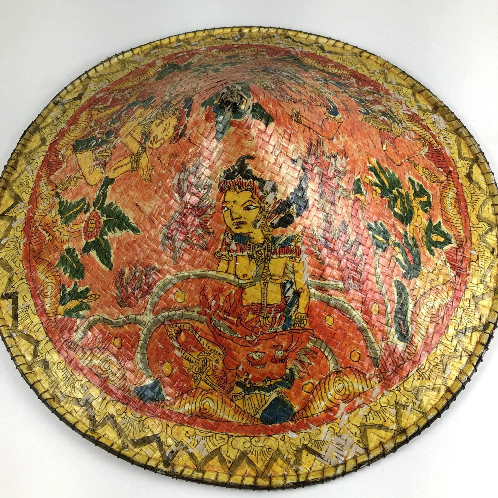 Authentic East Asian Farmer Rattan Hat - 5