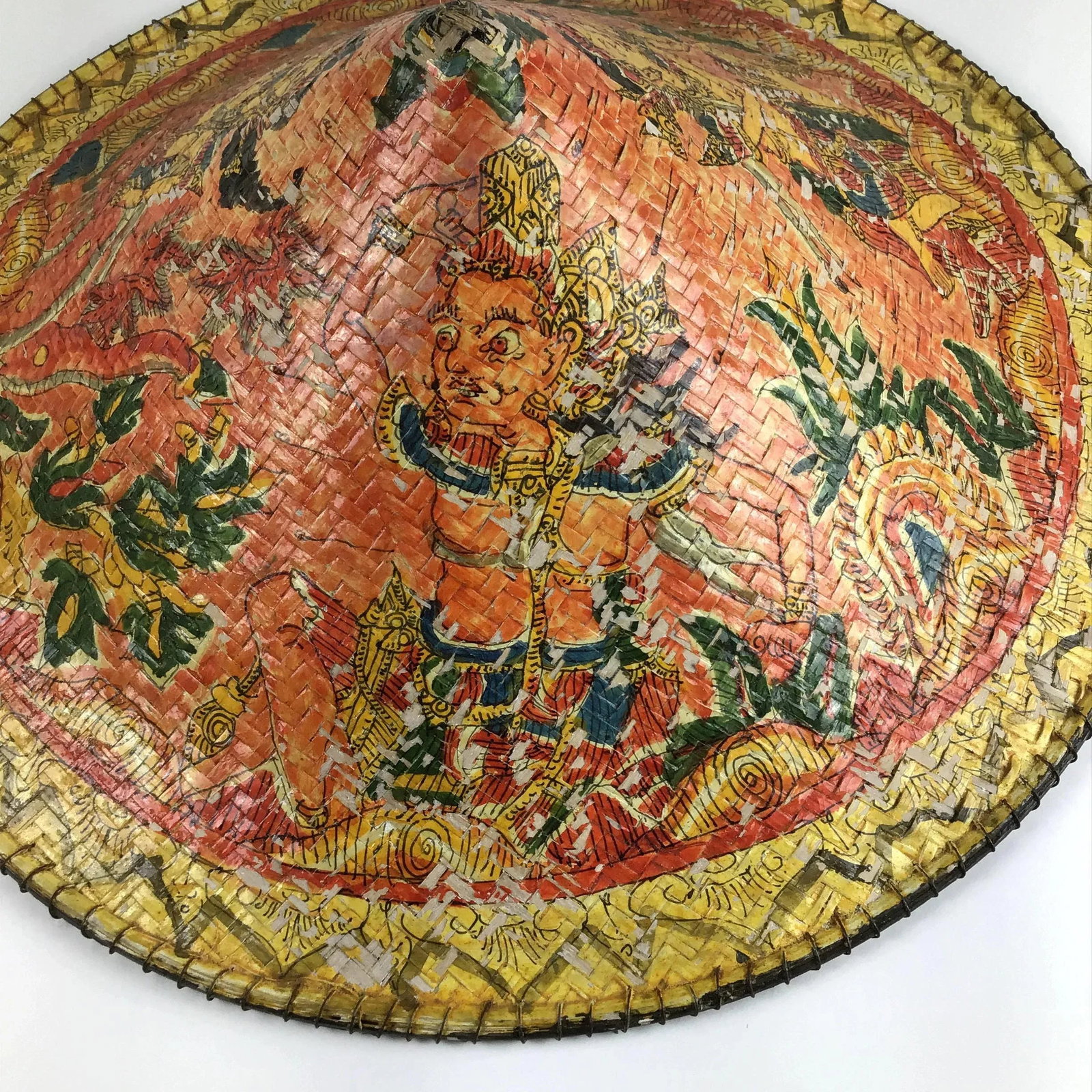 Authentic East Asian Farmer Rattan Hat - 6