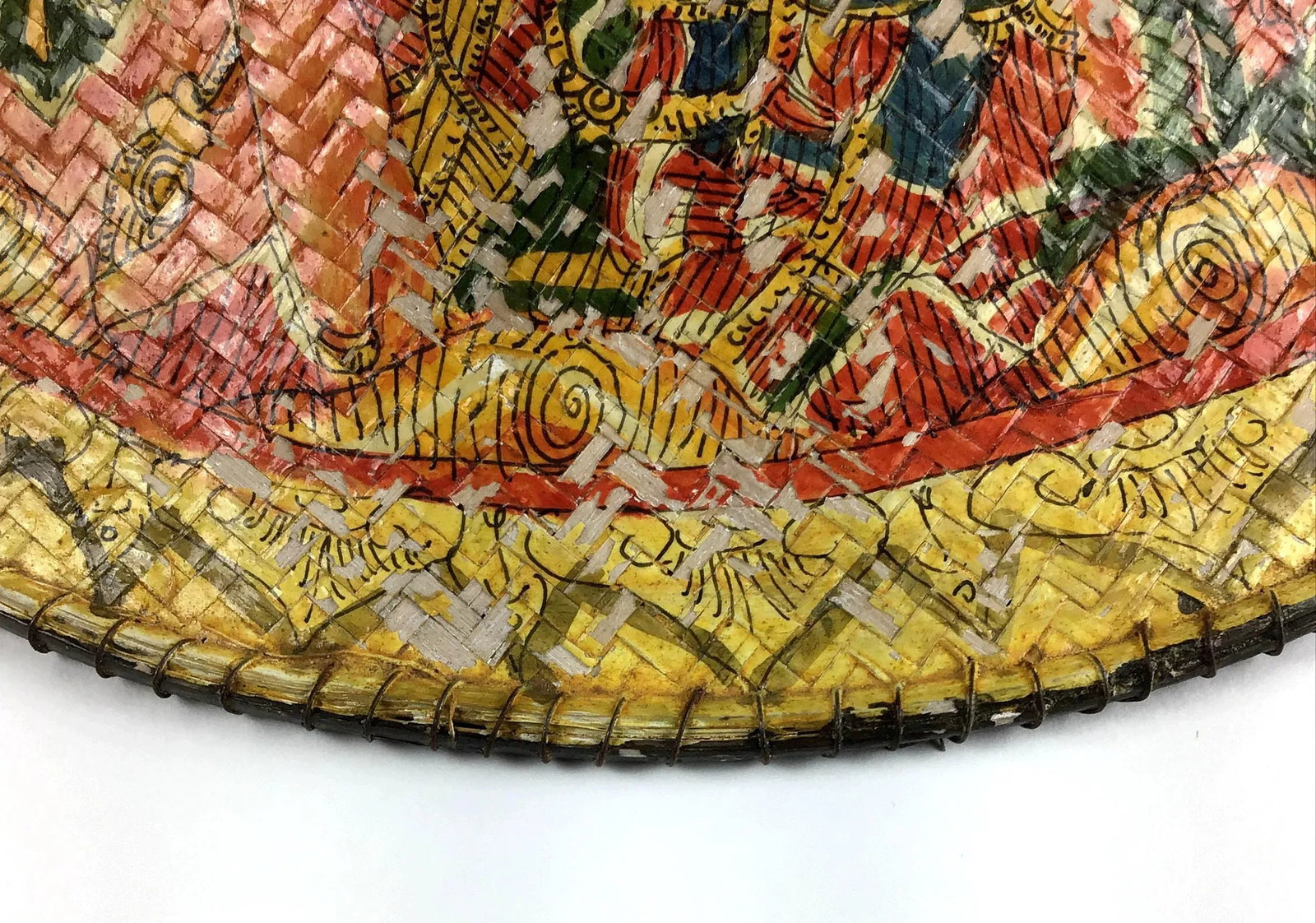 Authentic East Asian Farmer Rattan Hat - 7