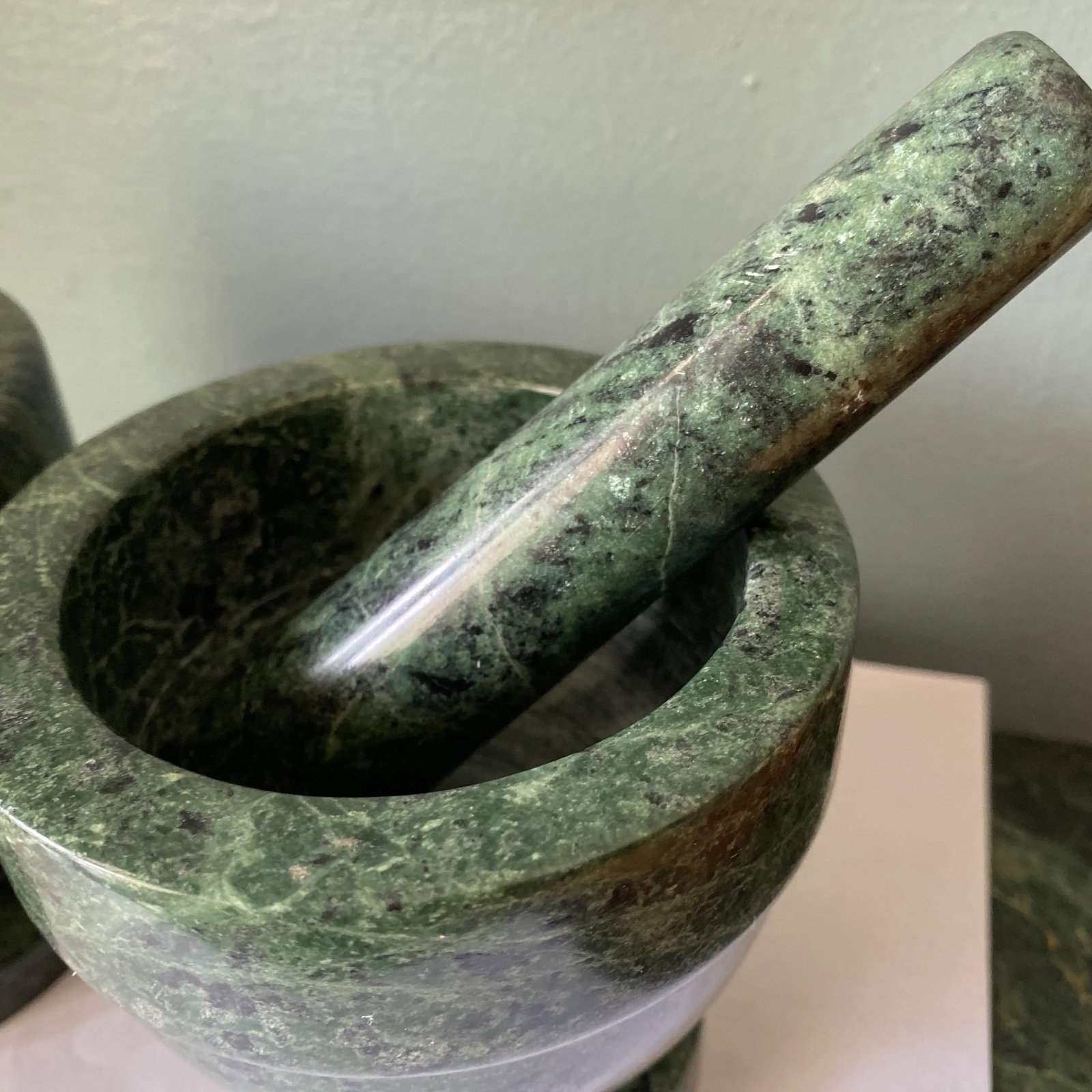 Green Mortar and Pestle Collection - 3 Piece Set - 2