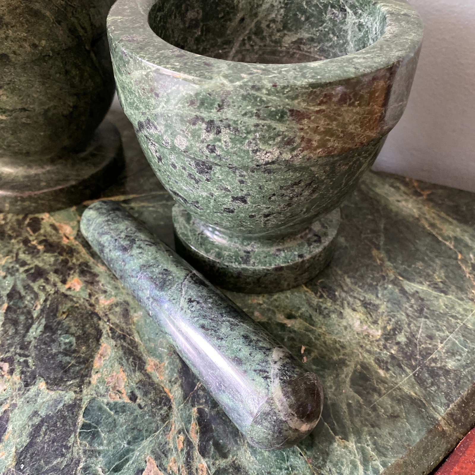 Green Mortar and Pestle Collection - 3 Piece Set - 4