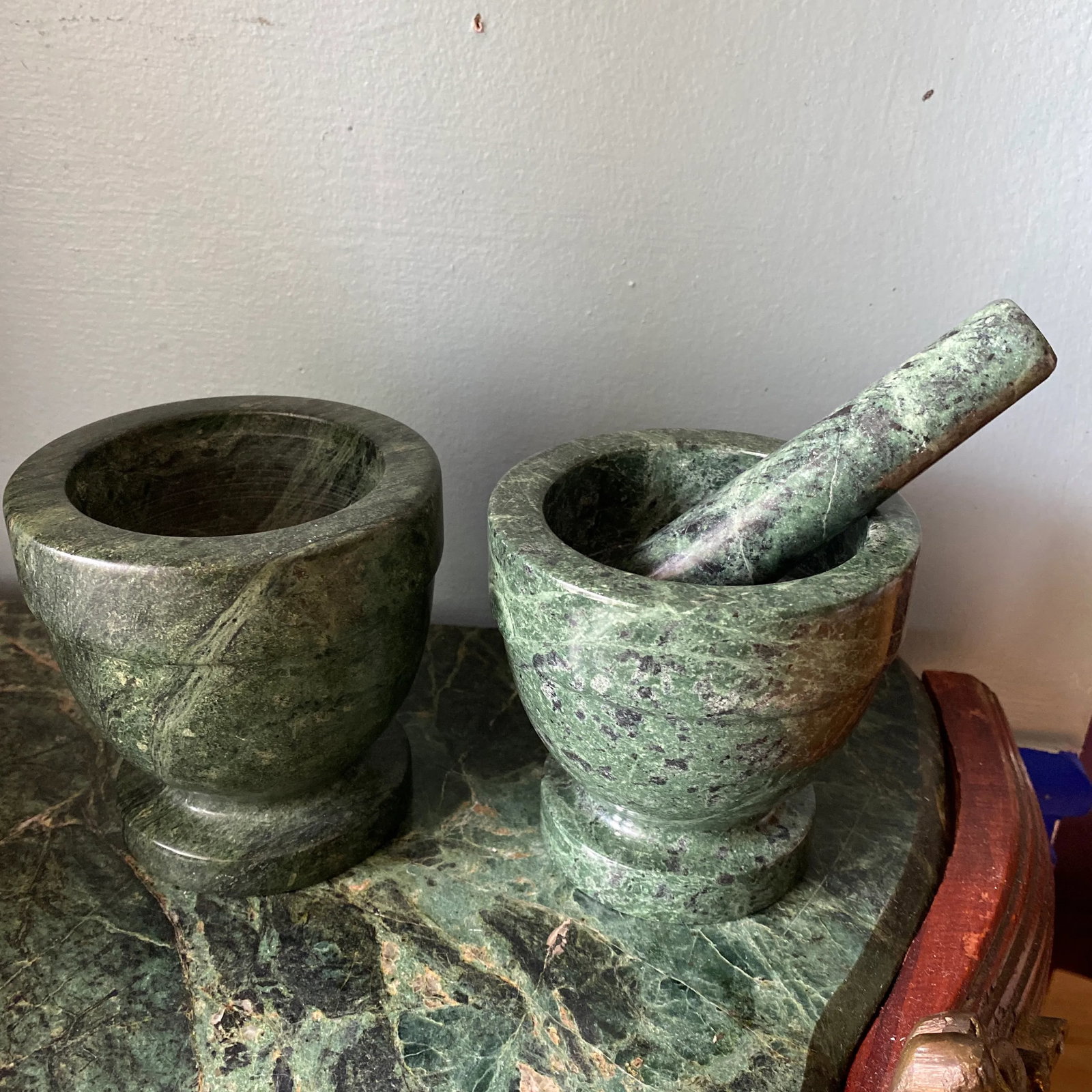 Green Mortar and Pestle Collection - 3 Piece Set - 7