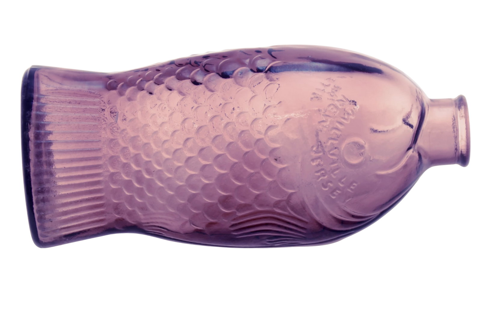 Amethyst Glass Fish Bottle Vase - 3