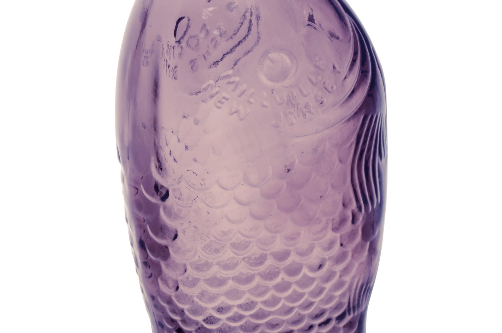 Amethyst Glass Fish Bottle Vase - 5