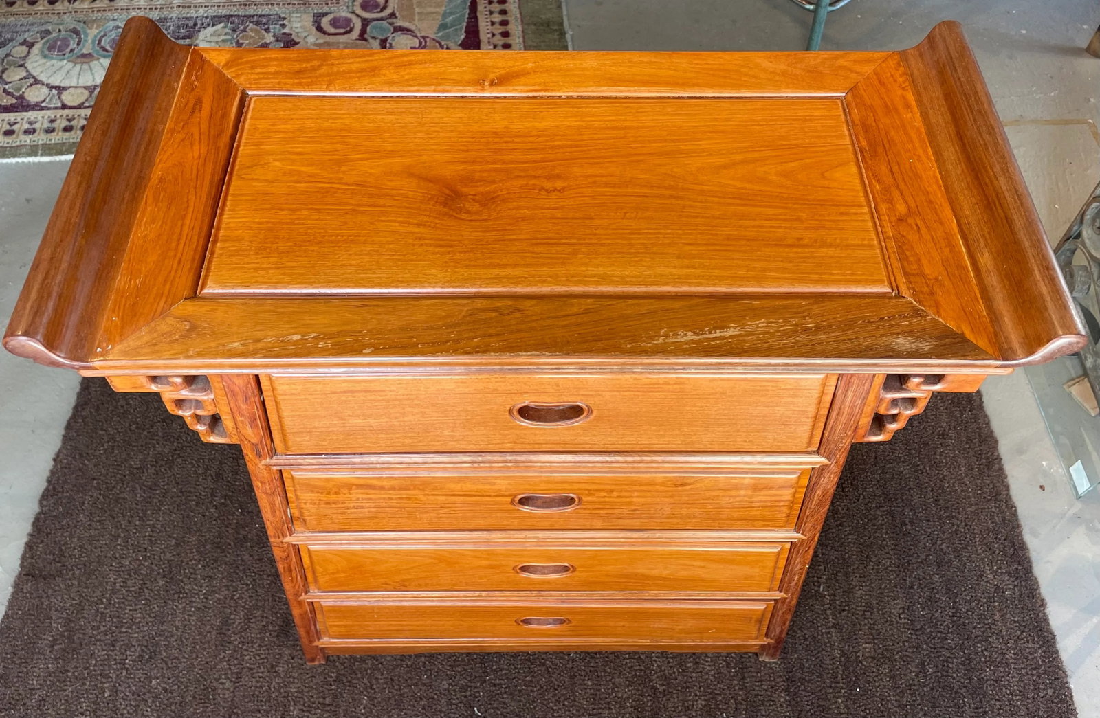 Vintage Asian Four Drawer Dresser - 4
