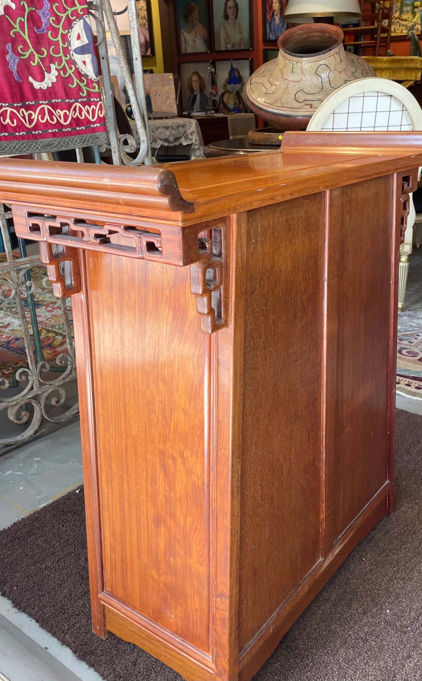 Vintage Asian Four Drawer Dresser - 9