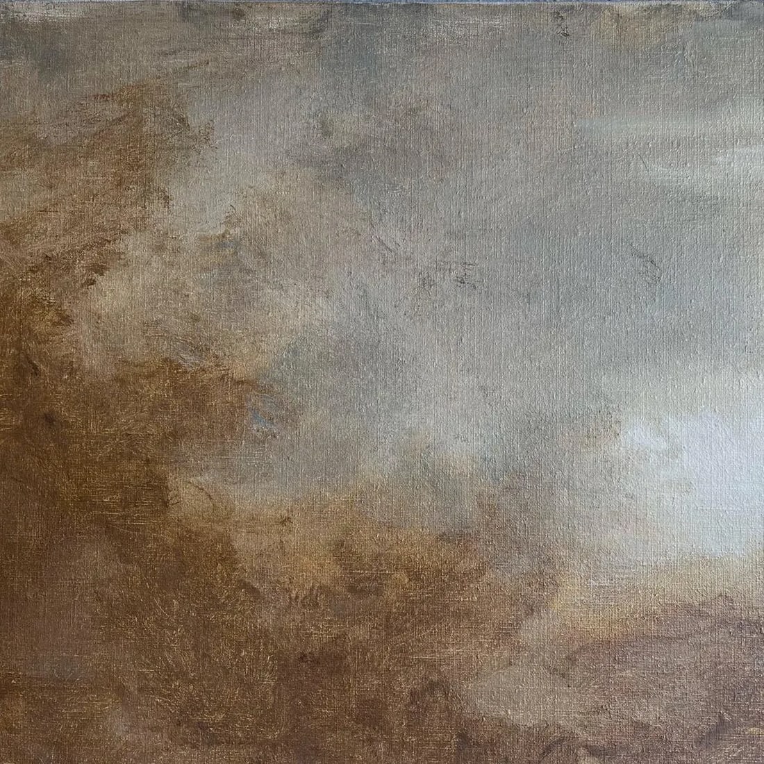 Western America Abstract Landscape Painting "Storms End" by Robert Baranet 1982 - 11