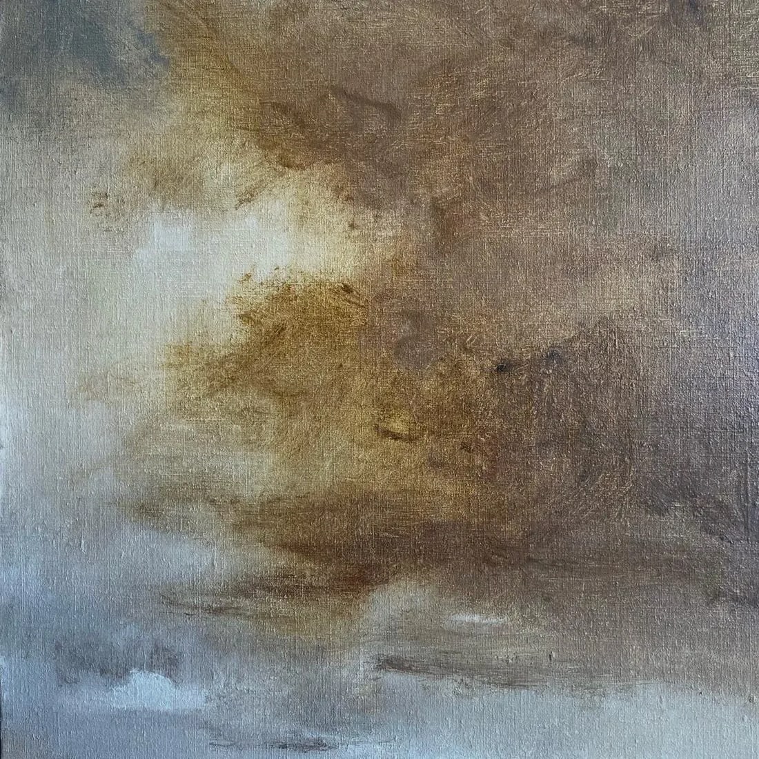 Western America Abstract Landscape Painting "Storms End" by Robert Baranet 1982 - 12