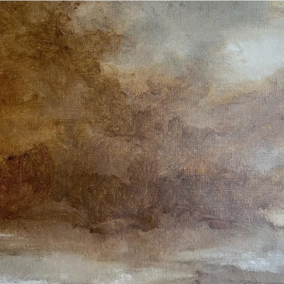 Western America Abstract Landscape Painting "Storms End" by Robert Baranet 1982 - 6