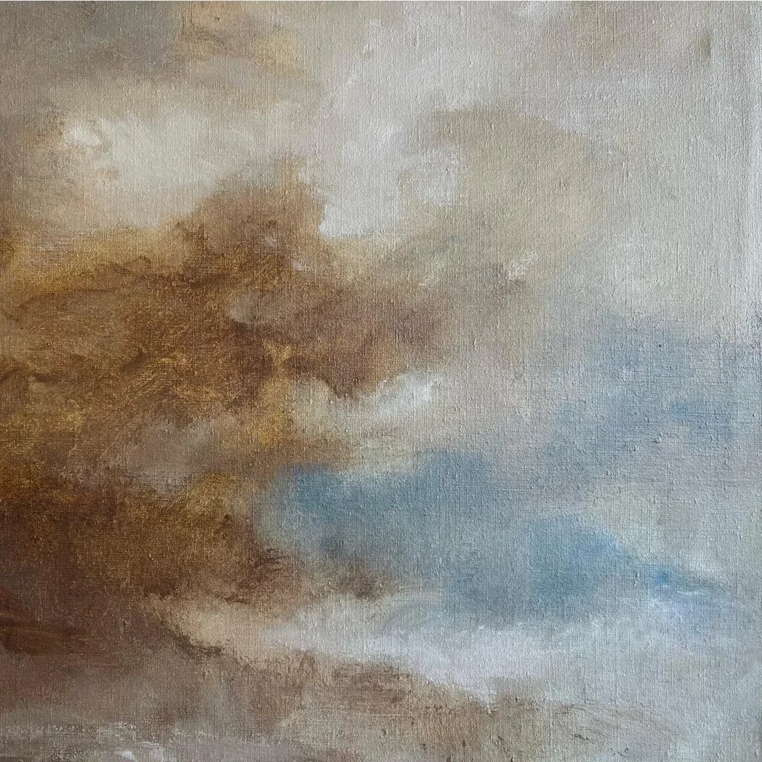 Western America Abstract Landscape Painting "Storms End" by Robert Baranet 1982 - 7