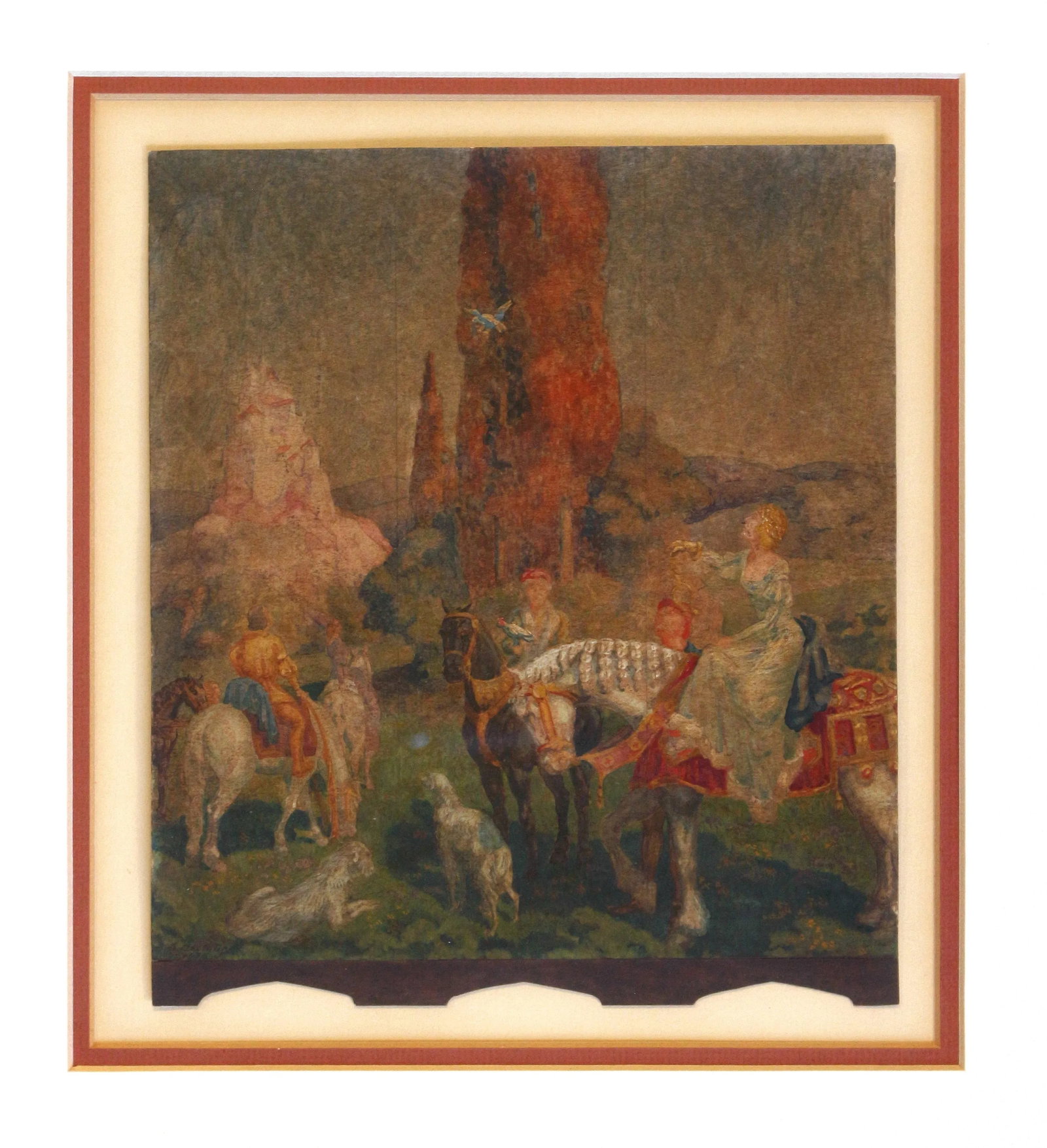 Mid-20th Century American Framed Painted Screen by Kenneth Steven MacIntire - 2