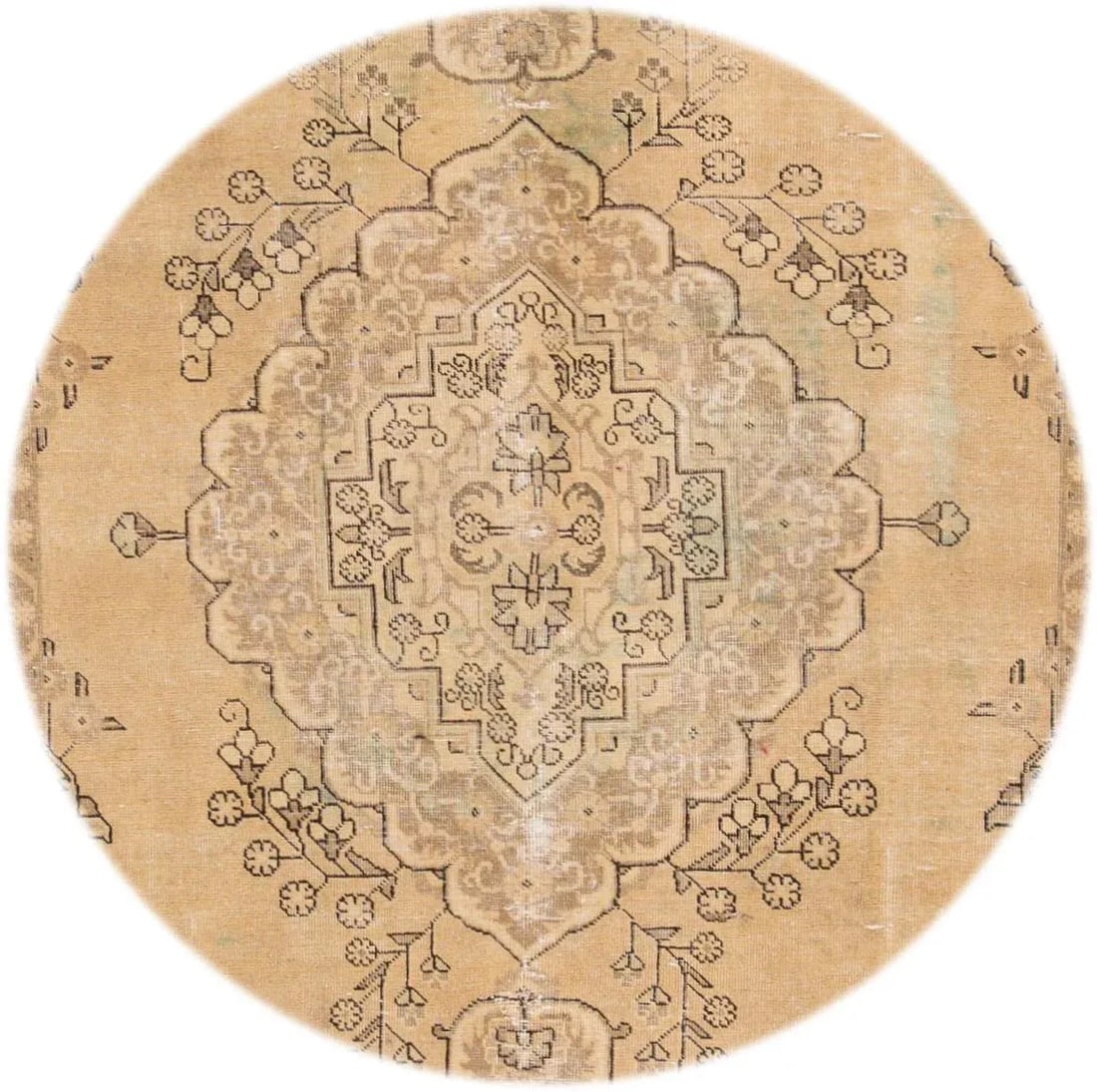 Vintage Tabriz Silk Rug - 2