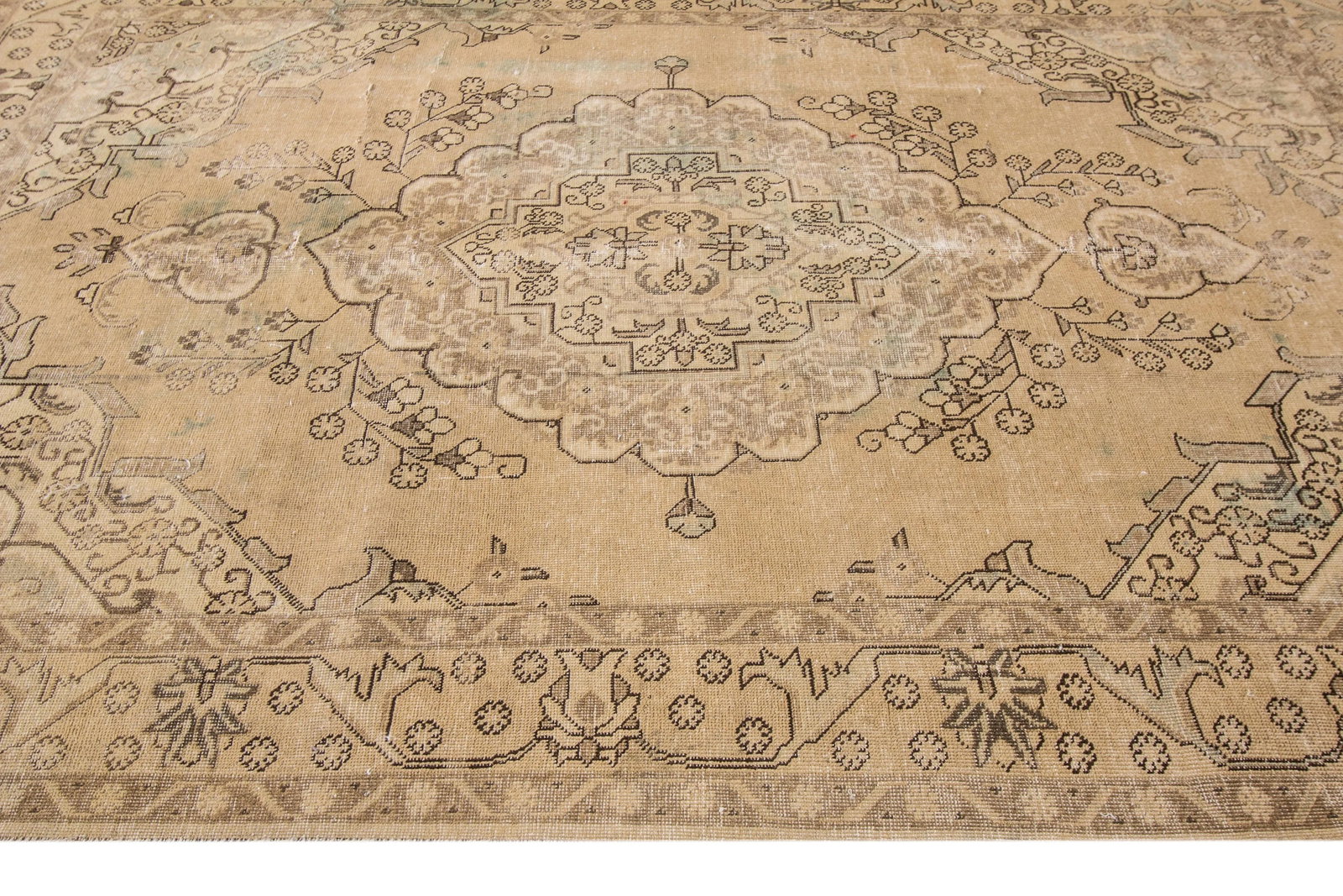 Vintage Tabriz Silk Rug - 3