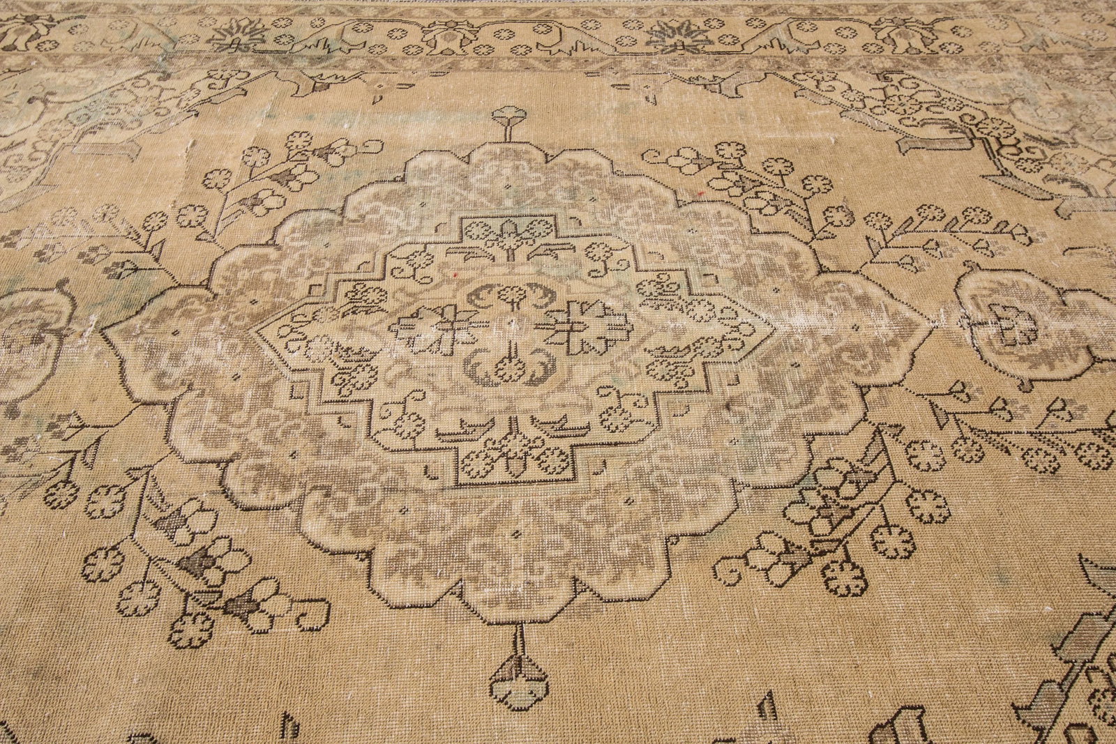 Vintage Tabriz Silk Rug - 4