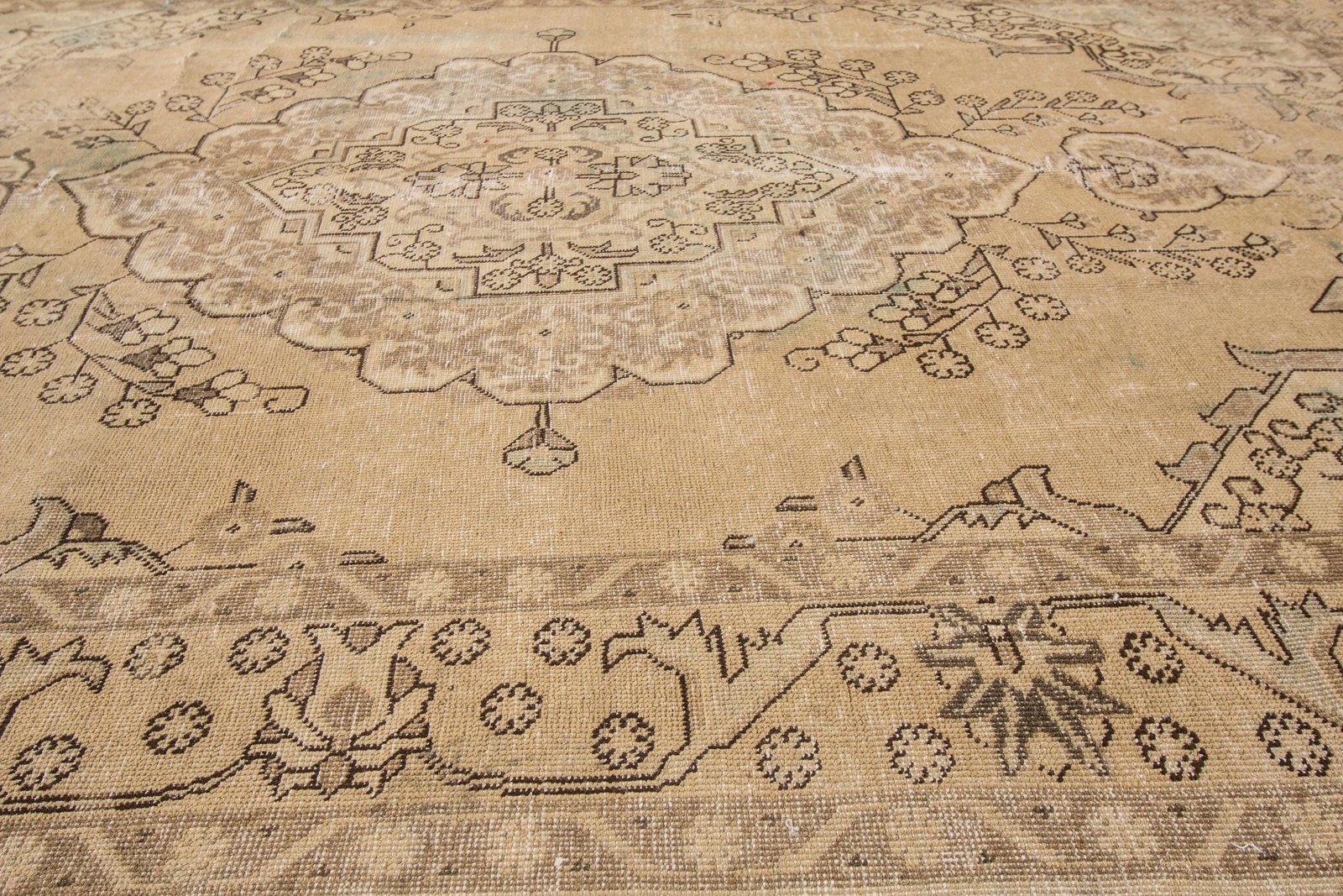 Vintage Tabriz Silk Rug - 5