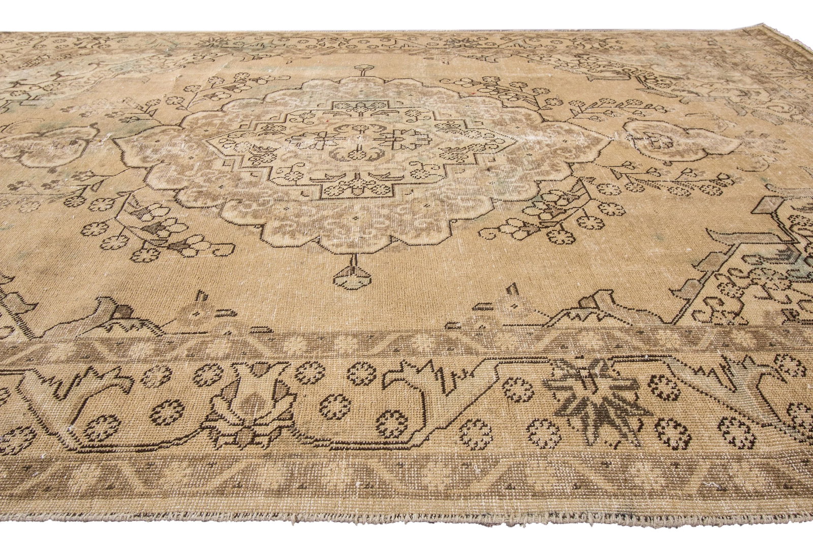 Vintage Tabriz Silk Rug - 6
