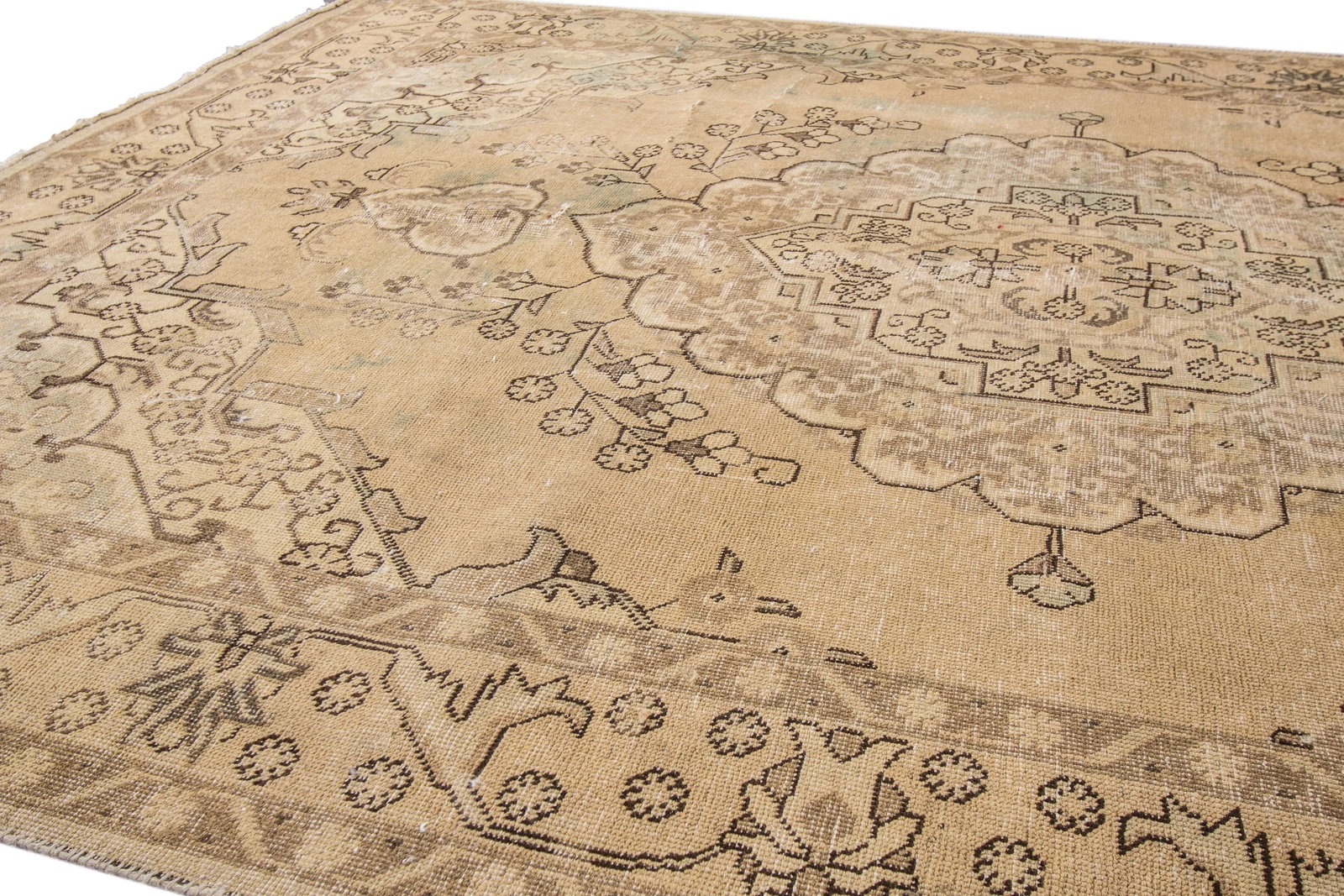 Vintage Tabriz Silk Rug - 7