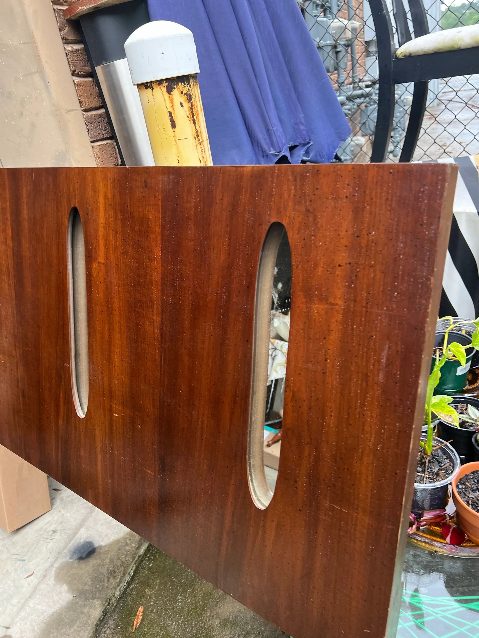 1970s Wooden Carved Headboard, Queen Size - 4