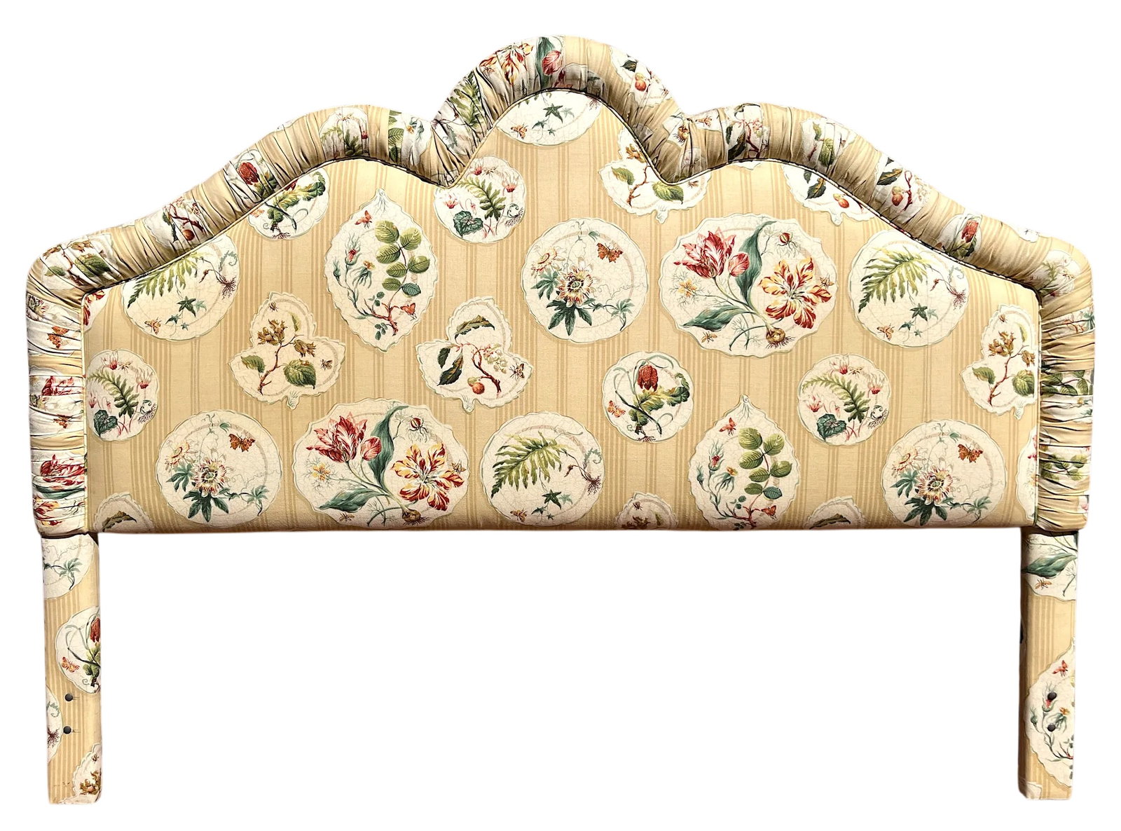 Upholstered King Headboard in Ditchley by Colefax and Fowler 1990s Discontinued - 2