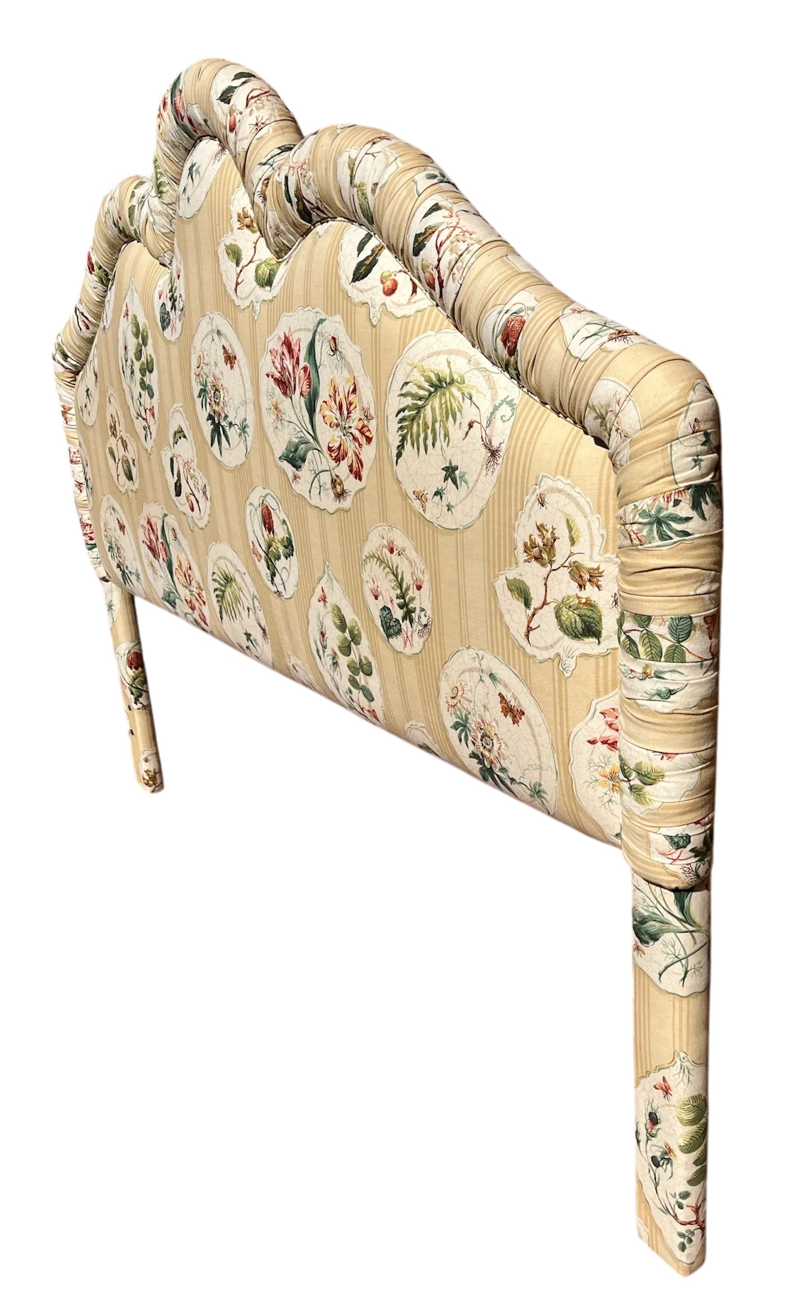 Upholstered King Headboard in Ditchley by Colefax and Fowler 1990s Discontinued - 3